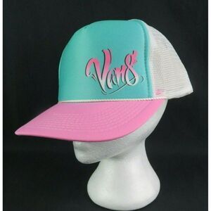 Vans Aqua Pink Airbrush Mesh Trucker Snapback Hat Off the Wall